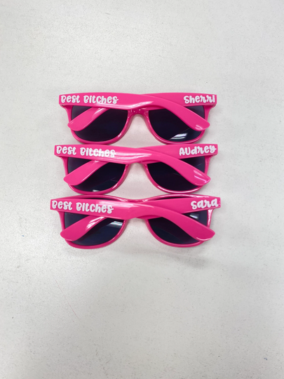 Personalized Sunglasses, Wedding Bridal Party Favors, Bachelorette Gifts, Destination Cruise Mementos, Custom Glasses