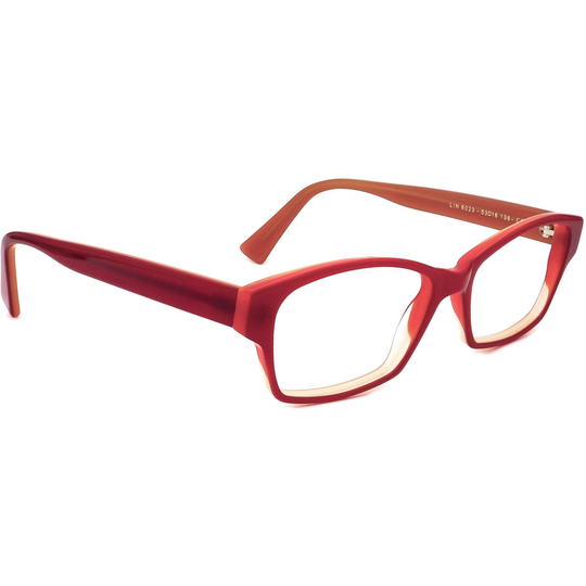 Jean Lafont Eyeglasses Lin 6023 Red/Orange Rectangular Frame France 53[]16 138