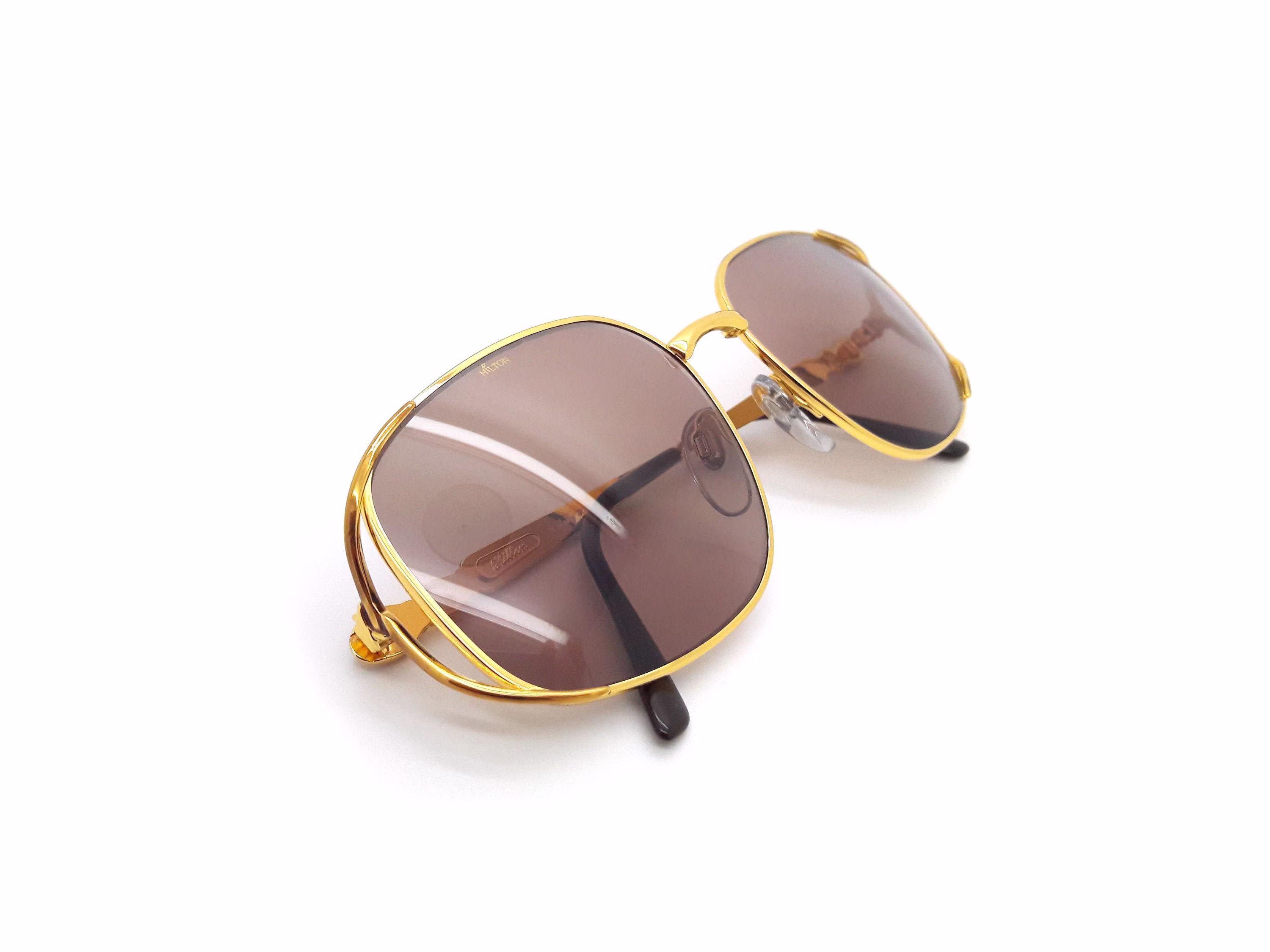 Lady Hilton 815 98L 24Kt Gold Plated Vintage 80S Sunglasses // Made in Italy New Old Stock