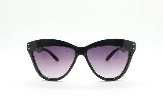 Vintage Y2K Cat Eye Sunglasses. 2000S Womens Thick Brow Black Cateye With Smoky Gradient Lenses. Rockabilly, Pin Up. Nos Cateyes