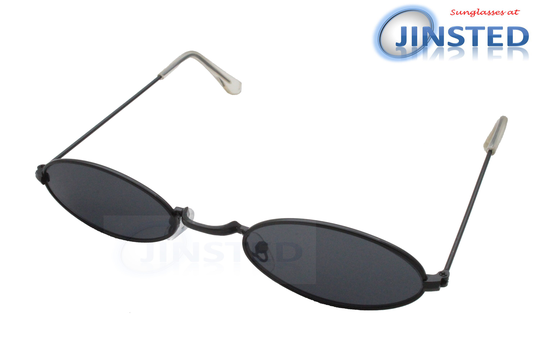 Black Oval Sunglasses Adult Frame Uv400 Protection Aov007