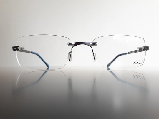 Brillenmann Xxl Eyeglasses Gray Angular Shaped Men Glasses From Germany Medium Size Rimless Frameless Eyewear New Neu Brille
