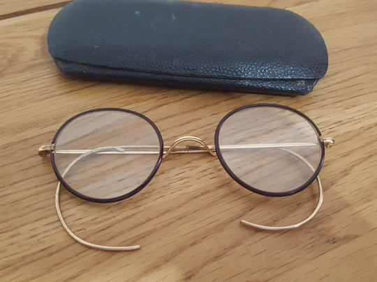 Antique Bakelite Gilt Glasses, Vintage Spectacles, Eye Glasses, Antique Specs