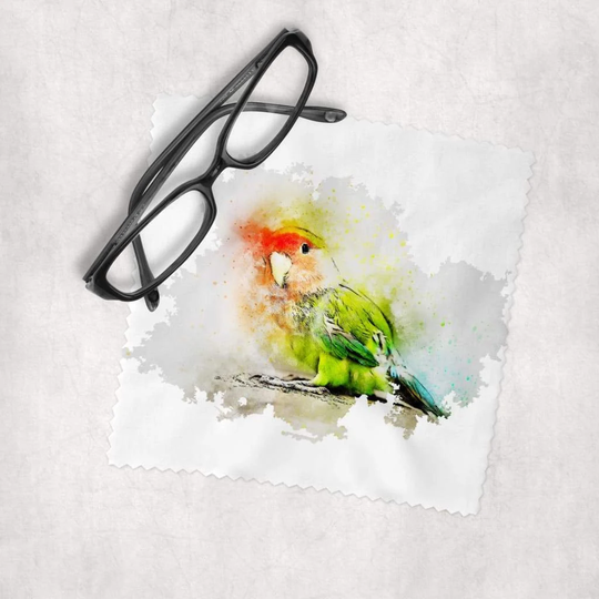 Painted Birds #15 - Microfiber Lens Cleaning Cloth For Eyeglasses, Cameras, Smartphones & All Screens