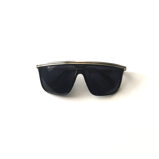 Womens Vintage Black Gold Linda Farrow Sunglasses Glasses