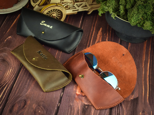 Personalized Leather Sunglass Case/Sunglass Cover