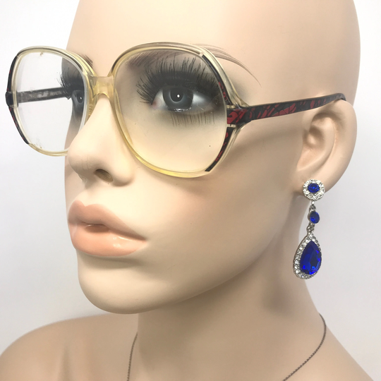 Vintage Invicta Helen Eyeglasses Glasses Frame Clear Black Square Used Eyeglass Frames Retro England
