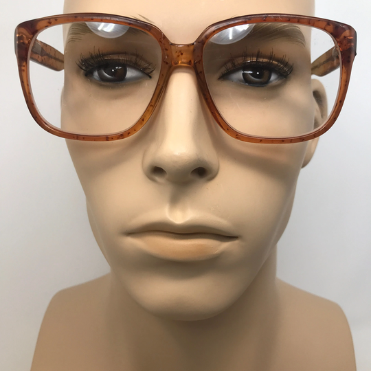 Vintage Square Eyeglasses Dollond & Aitchison Keith Glasses Frame Orange Fleck Used Eyeglass Frames Retro