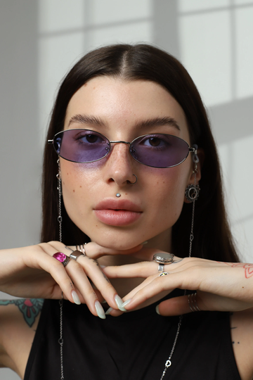 Oval Sunglasses Women, Men With Polarized Lenses Or Without A Chain