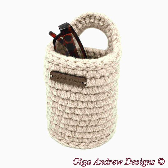 Small Round Hanging Eyeglass Holder, Wall Glasses Case, Door Hang Hook Olgaandrewdesigns