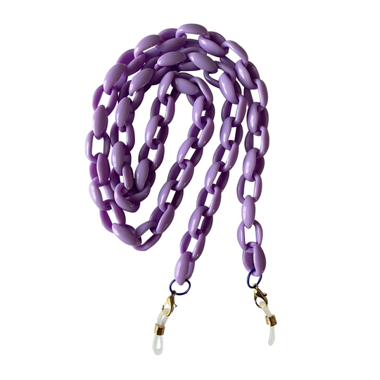 Lilac Chunky Acrylic Cable Link Glasses/Sunglasses Spectacle Chain Strap Holder