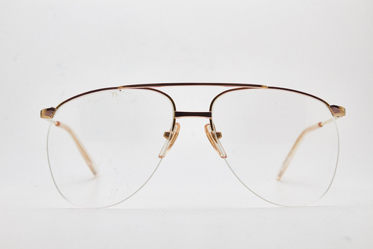 Vintage 14Kt Gold Laminato Man Eyewear Gordon 12 Opo 54.20 Rare Glasses Aviator Metal Frame Sunglasses Retro 80 Woman Eyeglasses