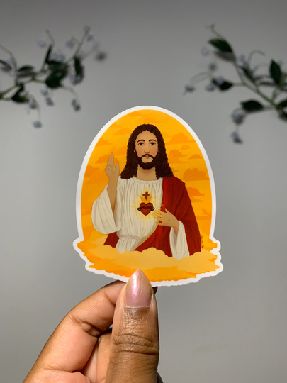 Jesus Christ, Jesucristo, Waterproof, Solid Color & Translucent Stickers, Frosty Clear, To Decorate Glass, Cases, Lamps, Laptop, Cool Item