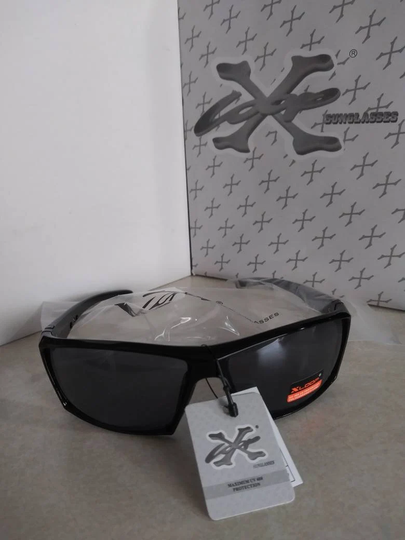Sunglasses X Loop Polycarbonate Lens Black Gray/Black Frame