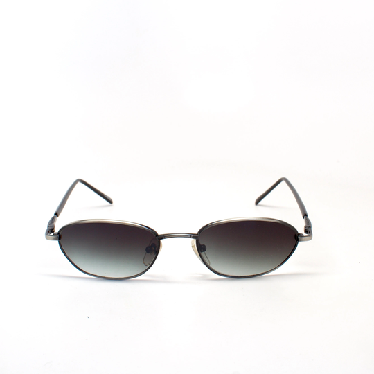 True Vintage 90S Goth Grey Oval Wire Frame Sunglasses