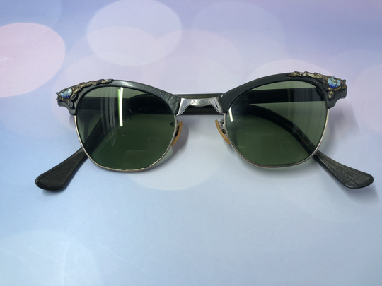 1/2 Off Art Craft Vintage Cat Eye Eyeglasses Prescription Sunglasses/Frame 1950S? Rockabilly Style