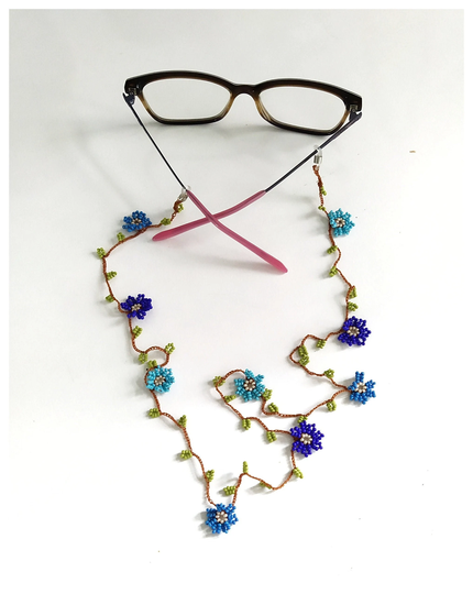 Unique Glasses Chains Beaded Handmade Lace Eyeglass Lanyard Strap For Women Crochet Knitting Knitted Seed Beads Rainbow