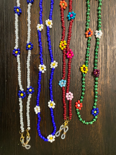 Glasses Mask Daisy Bead Chain Eyeglasses Lanyard Girls School