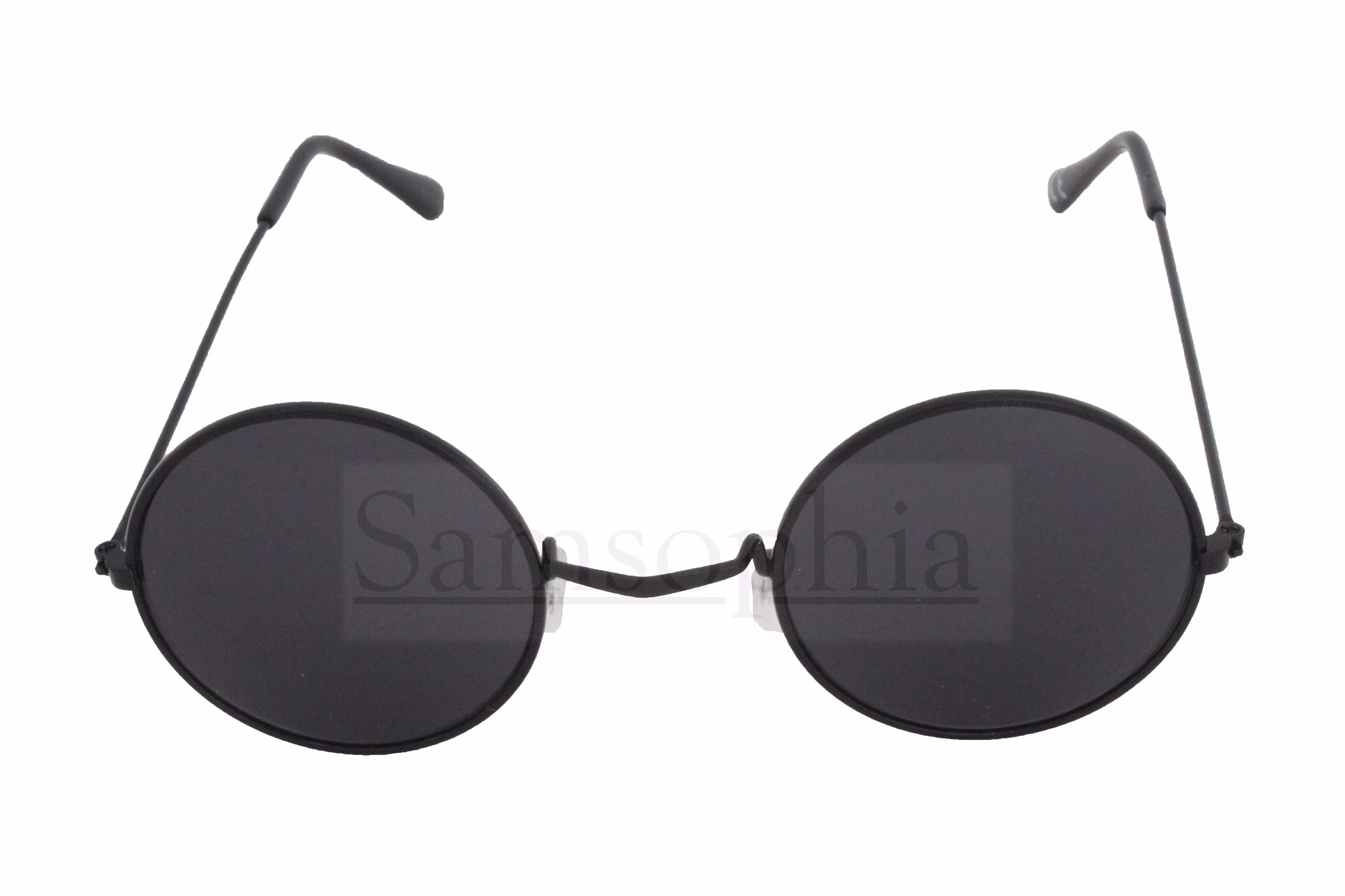 Black Tinted Sunglasses With A Round Frame. Uv400 Protection. Smsp009