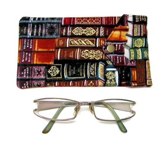 Eyeglass Case, Padded, Premium Cotton, Snap Closure, Eyeglass Case, Eyewear Readers, Books, Books