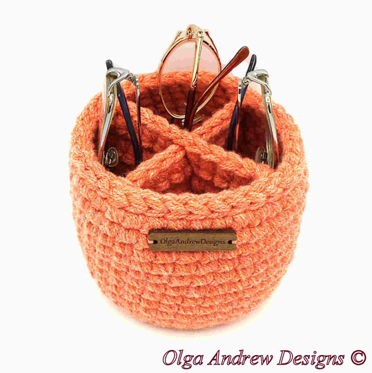 25 Colours Medium Round Four Compartment Eyeglass Stand Holder, Divided Glasses Organizer, Stand, Olgaandrewdesigns
