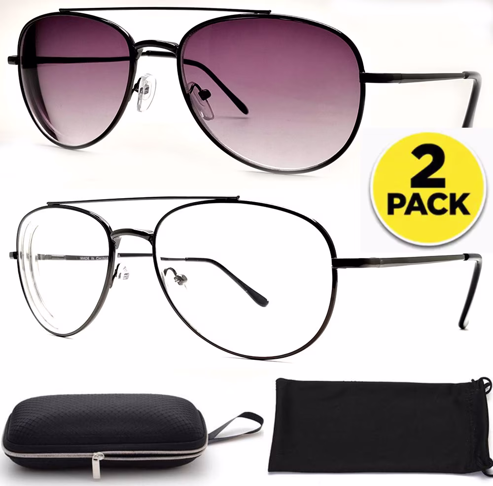 Distance Driving Glasses For Women Men Myopia Nearsighted Shortsighted Sunglasses Eyeglasses Aviator Metal