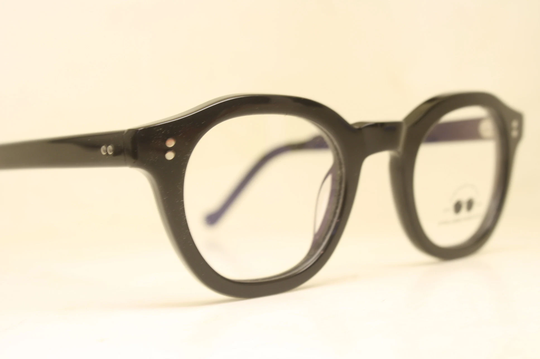 Black Retro Horn Rimmed Glasses P3 Frames 1960S Vintage Style Eyewear