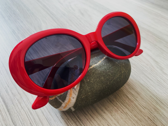 Oval Shades White Retro Style Sunglasses
