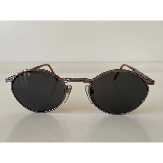 Round Bamboo Design Rare Vintage Sunglasses