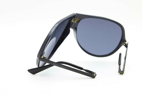 Vintage Man Folding Sunglasses Sanyo Blue Eyewear Glasses Oval Frame Occhiali Sunglasses Acetat Classis Plastic