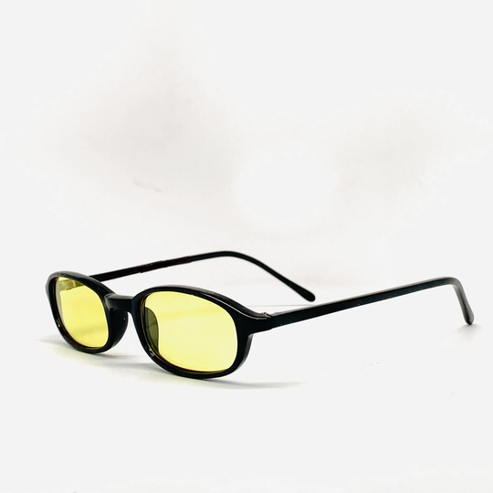 Vintage 90S Small Size Lightweight Neo Yellow Lens Rectangle Sunglasses