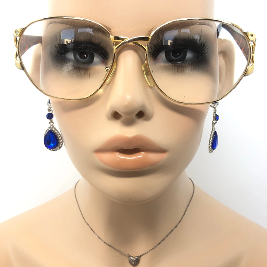 Vintage Paloma Picasso 3717 Rounded Eyeglasses Glasses Frame Gold Used Eyeglass Frames Retro