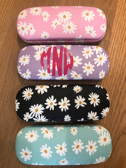 Personalized Glasses Case - Floral Monogram Flower Lover Gift - Lovers Case For Her