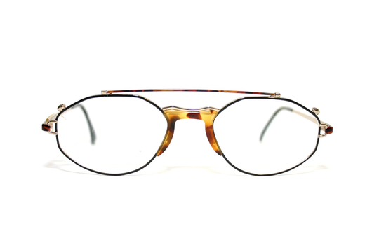 Eyeglasses Vintage Flat Aviator Germany Coconuts New Old Stock Gold Brown Oval Gatsby Free Shipping Medium 53-20-135 Nos Men's Women's