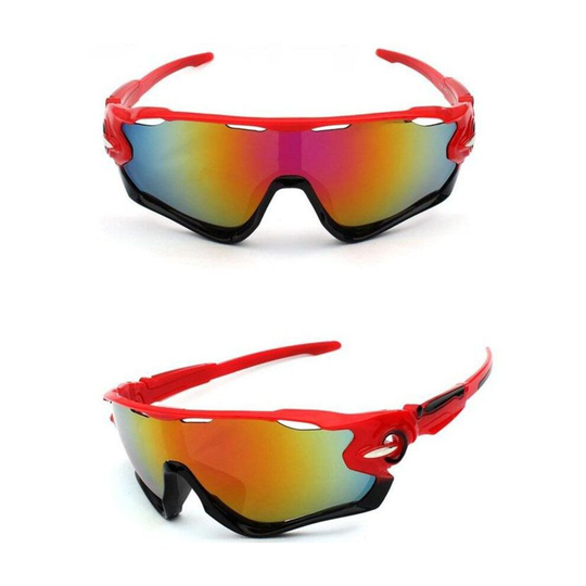 (Red) Super Cool Men's UV400 Outdoor Sports Sunglasses Driving Running Hiking Eyewear!