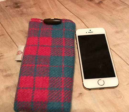 Harris Tweed Glasses Case, Spectacle Case , Phone Sleeve , Ready To Ship, Gift For Him, Gift Her