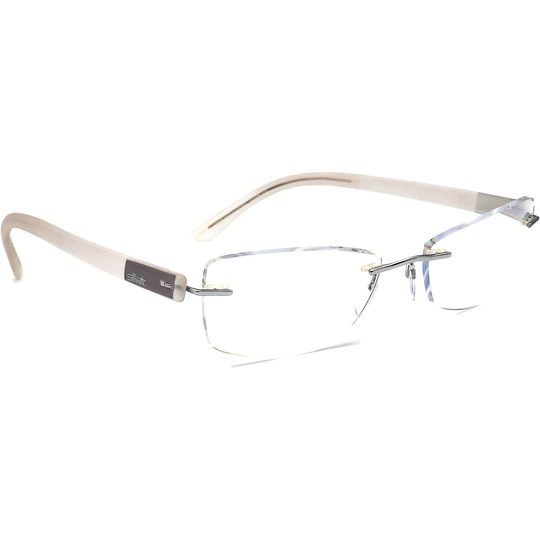 Silhouette Eyeglasses 6680 15 6050 7608 Silver/White Rimless Austria 53[]19 140