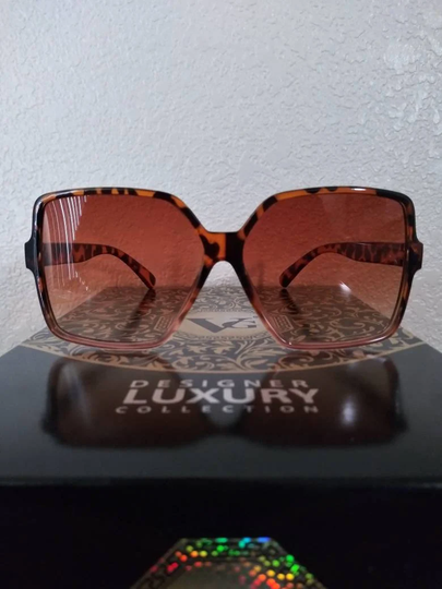 Sunglasses | Women Cheetah Print Oversized Acetate Frame