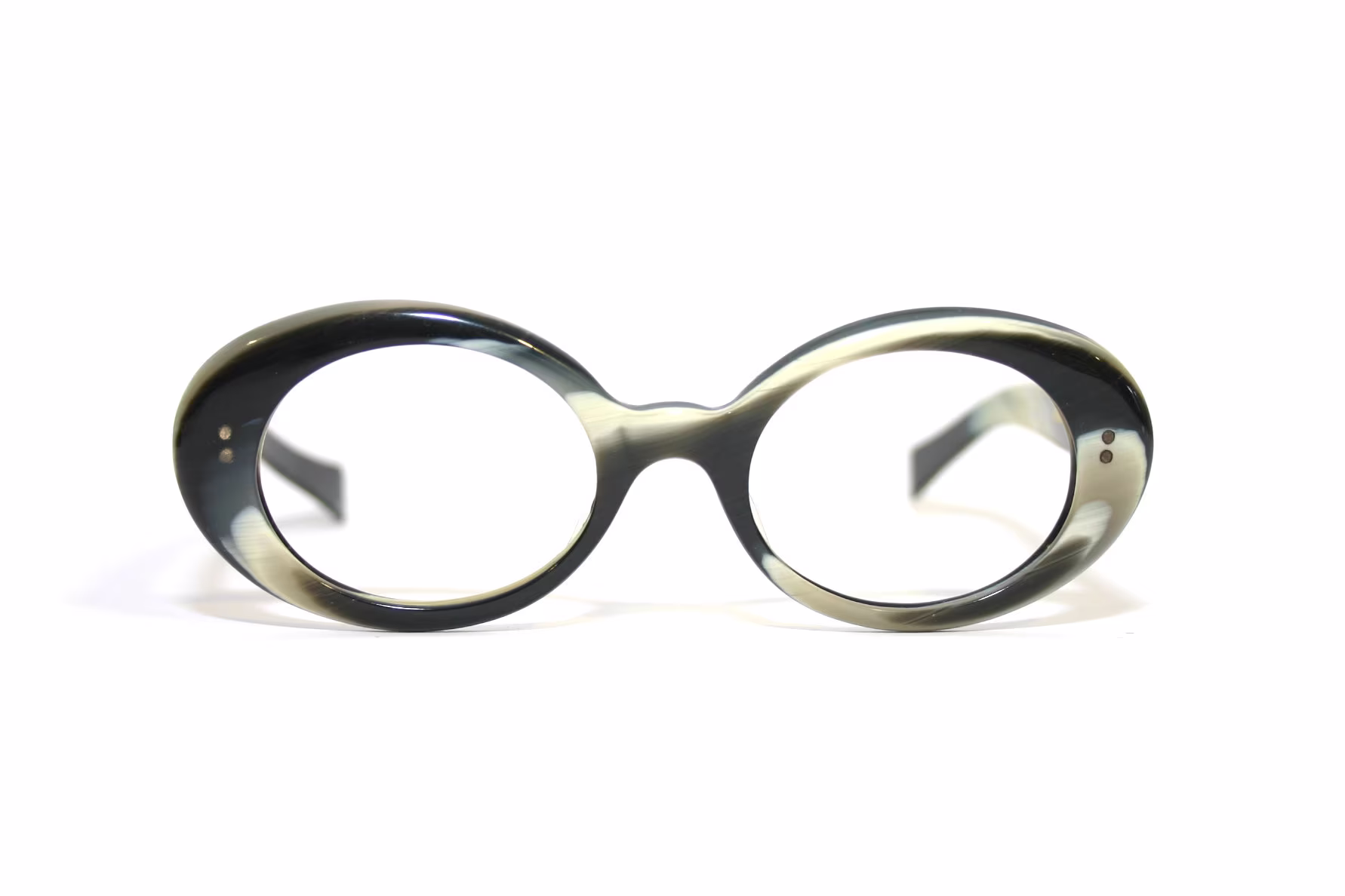 Stunning Buffalo Horn Look Eyeglasses Frame Neostyle 1960's Free Shipping Women's New Old Stock Nos Germany Medium 46-20-135 Oval Cowgirl