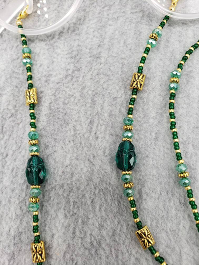 Swarovski Crystal Scarabs Eyeglasses Or Reading Glasses Chain-Free Shipping