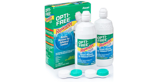 OPTI-FREE RepleniSH 2 x 300 ml with cases