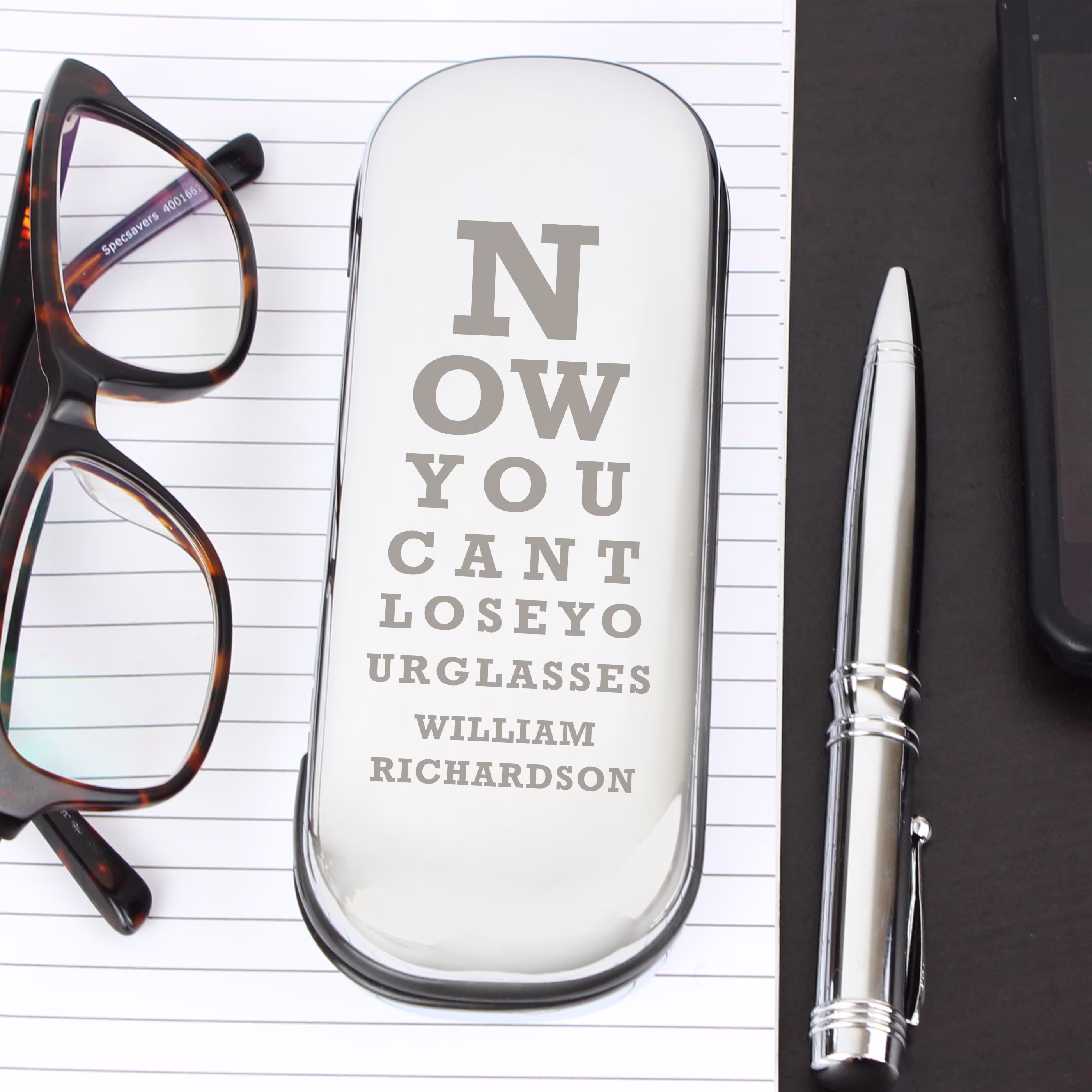 Personalised Eye Glasses Case | Exam Design Gift For Her Him Nan Grandad Birthday