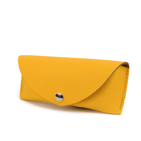 Bright Yellow Sunglasses Case // Leather Glasses Chroma