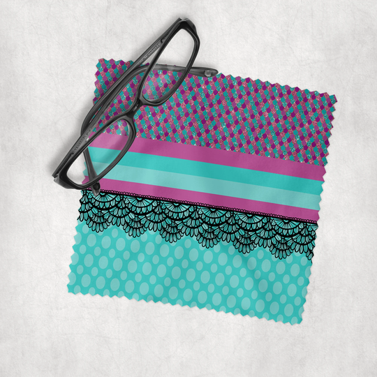 Lace & Dots - Microfiber Lens Cleaning Cloth For Eyeglasses, Cameras, Smartphones All Screens