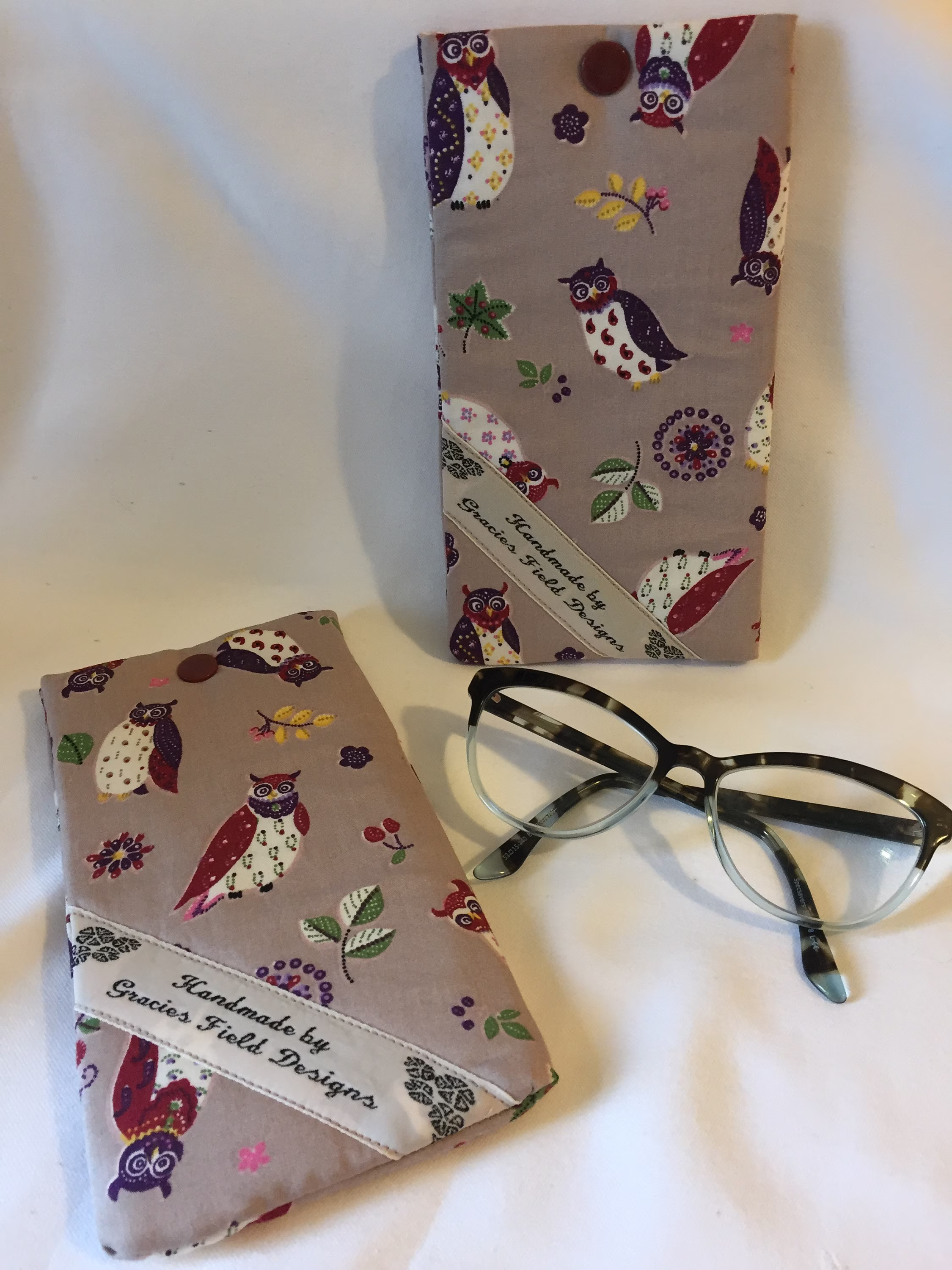 Owl Glasses Or Sunglasses Case/ Wildlife Lovers Gifts/ Birds Of Prey Animal Soft Glasses Countryside Gifts