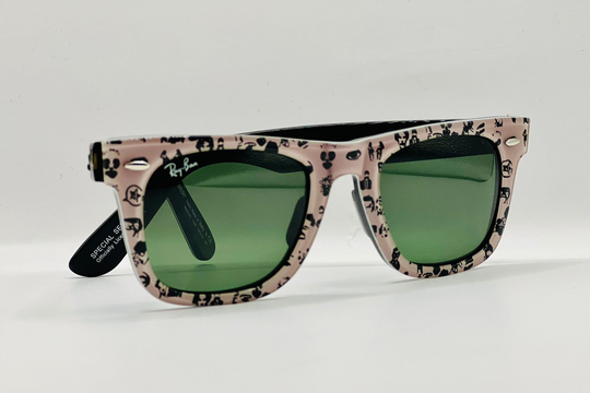 Ray-Ban Rb2140 1047 50 22 3N Rare Print Multi Art Frame Special Series 3 Wayfarer Sunglasses Italy