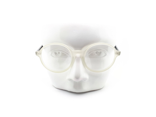Anglo American 240 Clear Vintage Round Eyeglasses, Glasses Frames // 1980S New Old Stock