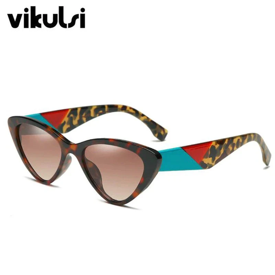 New Luxury Cat Eye Sunglasses Women Fashion Small Cateye Sun Glasses Female Leopard Frame Eyewar Retro Shades Uv400