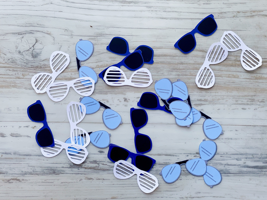 Sunglasses & Shades Confetti, Boy's First Birthday Table Decor, One Cool Dude Decorations