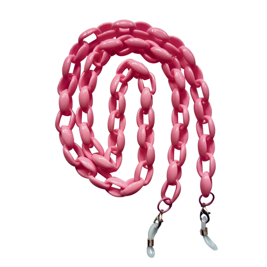 Bubblegum Pink Chunky Acrylic Cable Link Glasses/Sunglasses Spectacle Chain Strap Holder